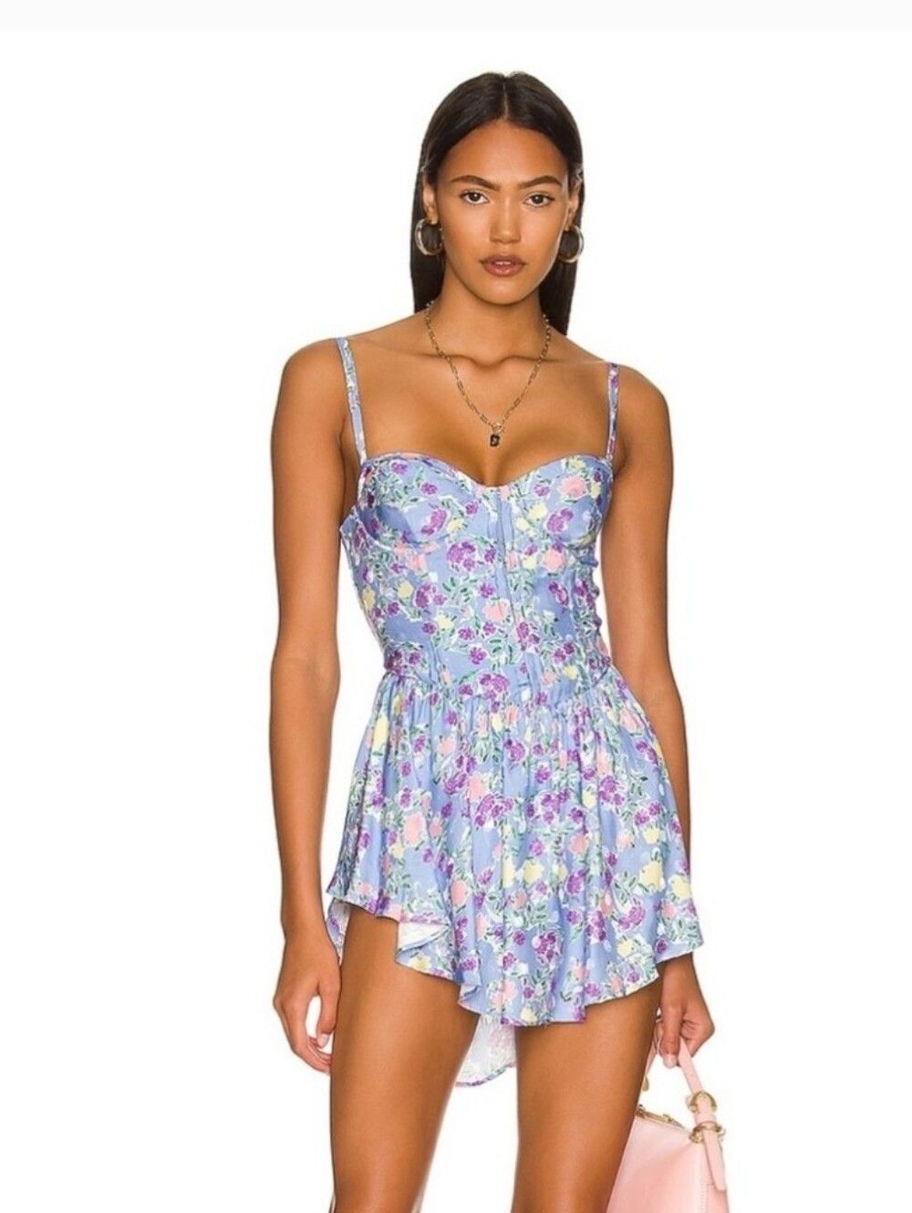 Charlene mini dress Romper For Love & Lemons Size XS Like New Worn Once